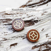 Wood beads, disc-shaped, old coins, rosewood [pa-g0005]
