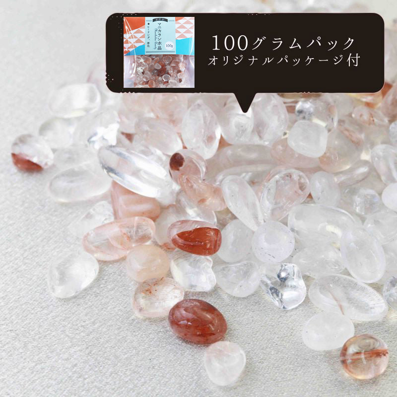 さざれ　マニカラン水晶　＜ヒマラヤ産＞　オリジナルパッケージ付　約100g  [gr-g0092]