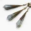 Decorative pendulum antique color labradorite [po-g8005]
