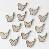 Charm Druzy Butterfly Charm Light Pink Silver [ac-g5056]