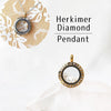 吊坠顶部 Herkimer 钻石小不锈钢 [ac-g0106]