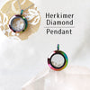 吊坠顶部 Herkimer 钻石小不锈钢 [ac-g0106]