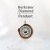 Pendant top Herkimer diamond Bagua Tai Chi figure gravel stainless steel [ac-g0108]