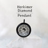 Pendant top Herkimer diamond Bagua Tai Chi figure gravel stainless steel [ac-g0108]