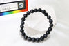 Bracelet Black Azeztulite <Made in America> H&amp;E Company, Certificate included, Round [br-g0150]