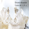月光石耳环，Grace Knote，Luce，不锈钢，手工编织蕾丝 [ac-g2015]