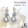 月光石耳环，Grace Knote，Luce，不锈钢，手工编织蕾丝 [ac-g2015]