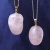 Pendant top Rose quartz <Brazil> Stainless steel Made in Japan [ac-g0245]
