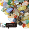 Mixed agate gravel, irregular shape, approx. 6mm to 12mm, original packaging included, approx. 100g [gr-g0097]