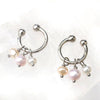 Ear cuff, freshwater pearl, stainless steel, silver, made in Japan, 1 piece [ac-g2139]