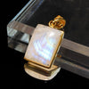 [Buy 10 or more items and get 30% off/Automatic discount at checkout] Pendant top Royal Blue Moonstone <Sri Lanka> Rectangular Silver 925 Gold Made in Japan Case included [ac-g0253]