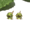 橄榄石耳环，约 4 毫米，穿孔款式，不锈钢，日本制造 [ac-g2084]
