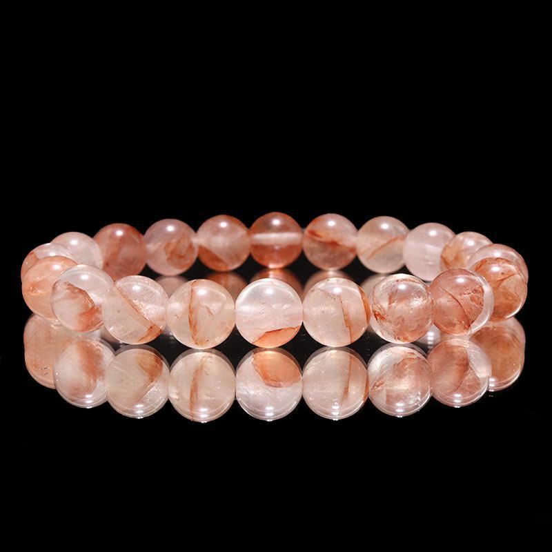 ブレス　マニカラン水晶＜ヒマラヤ産＞　AAAランク　赤　丸  [br-g0180]