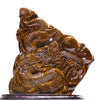Tiger Eye Figurine <From Africa> Dragon with stand One of a kind [cv-g0006]