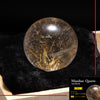 [One-of-a-kind item] Round ball of Manihar quartz with rutile, from Manihar, India, approx. 31mm, in paulownia wood box, Himalayan quartz [co-g0014]