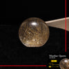 【一点物】丸玉　ルチル入りマニハール水晶　インド　マニハール地方産　約24mm　桐箱入り　ヒマラヤ水晶