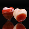 Natural stone parts Heart Carnelian Silica Side hole [co-g0108]