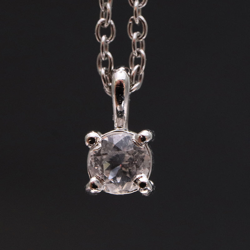 【現品限り】ペンダントトップ　フェナカイト　約4mm　＜ロシア産＞　silver925 [co-g0131]