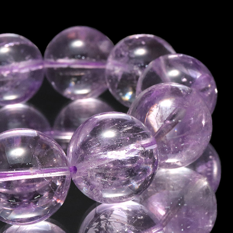 ブレス　ボリビアアメジスト＜ボリビア産＞　丸  [co-g1680]