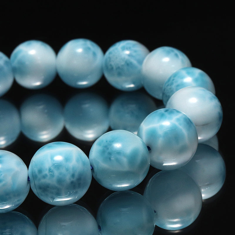 ブレス　ラリマー＜ドミニカ産＞　丸  [co-g2254]