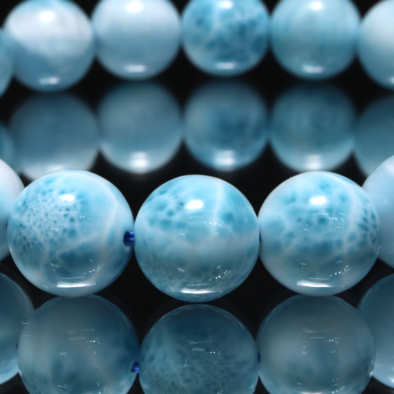 ブレス　ラリマー＜ドミニカ産＞　丸  [co-g2254]