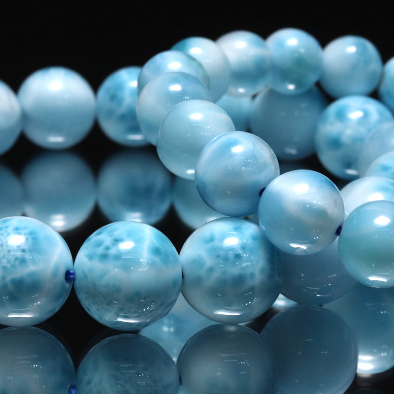 ブレス　ラリマー＜ドミニカ産＞　丸  [co-g2254]