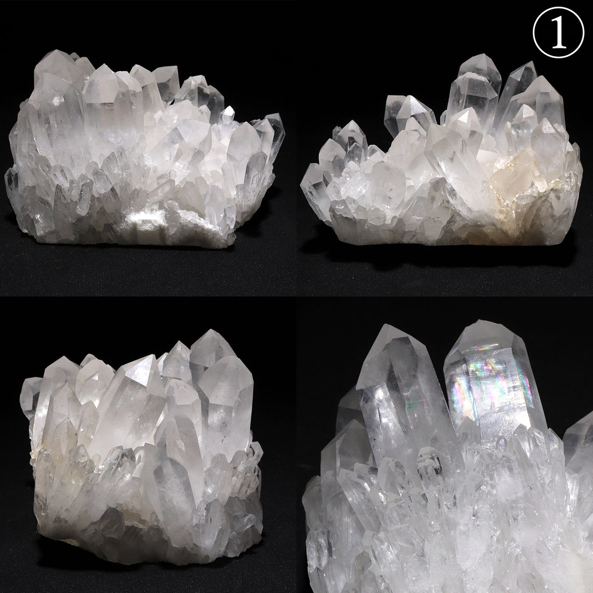 水晶＜マダガスカル産＞　クラスター　約横11～15×縦8～12×高6～10cm [co-g3489]