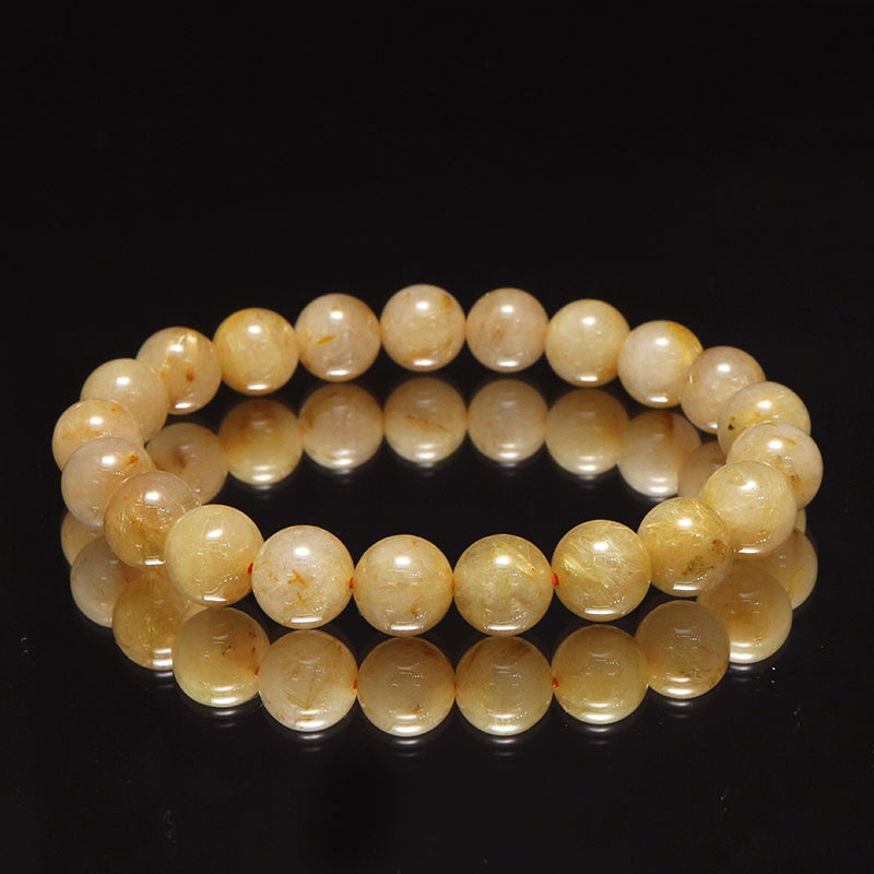 ブレス　ルチルクォーツ＜ブラジル産＞　丸 [co-g2258]