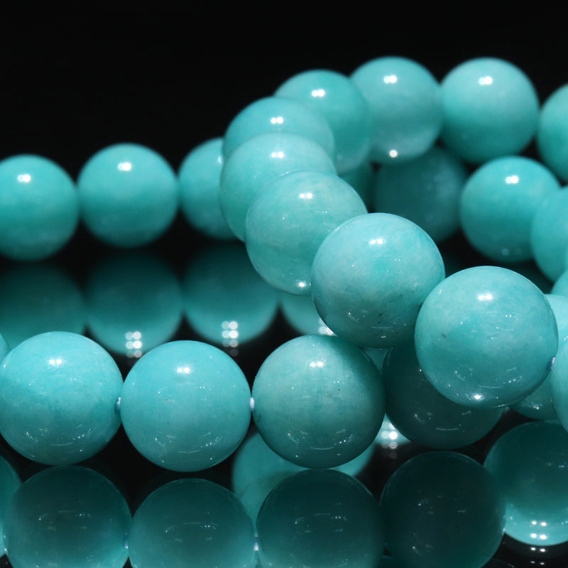 ブレス　アマゾナイト＜ペルー産＞　丸　 [co-g2255]