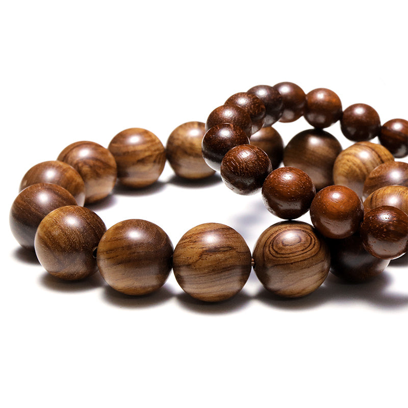 Powerswood Rosewood Bracelet (Thailand, India, Myanmar) Round [br-g9058]