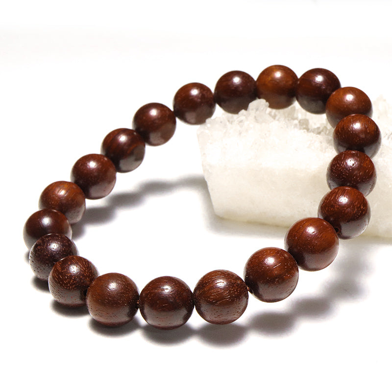 Powerswood Rosewood Bracelet (Thailand, India, Myanmar) Round [br-g9058]