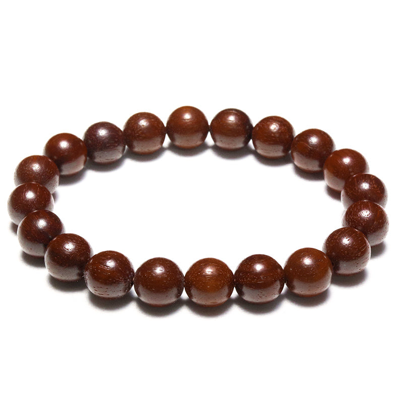 Powerswood Rosewood Bracelet (Thailand, India, Myanmar) Round [br-g9058]