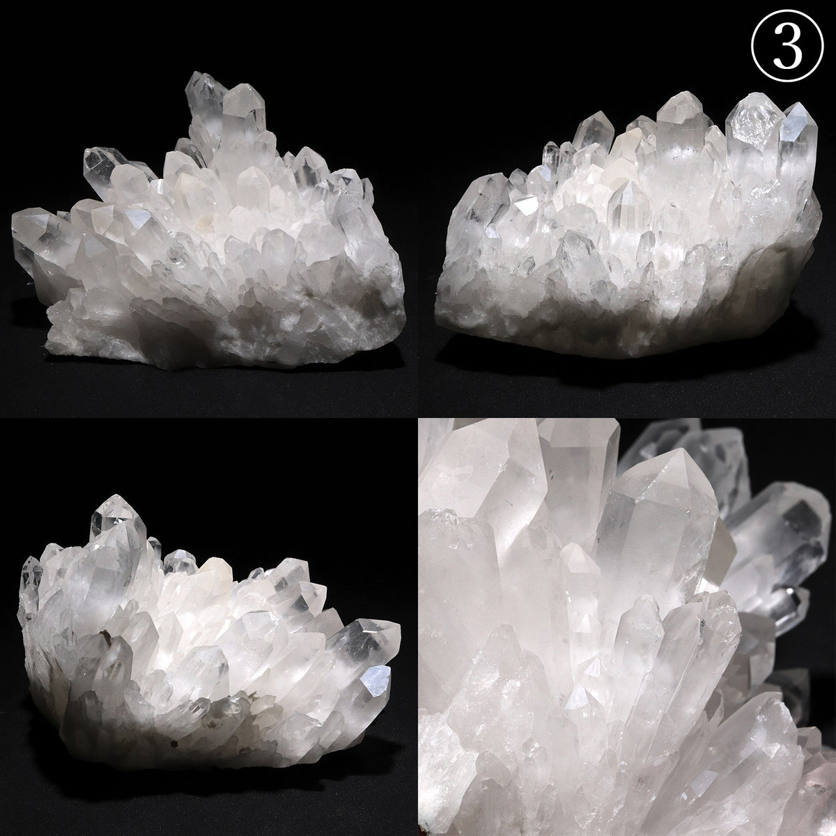 水晶＜マダガスカル産＞　クラスター　約横11～15×縦8～12×高6～10cm [co-g3489]