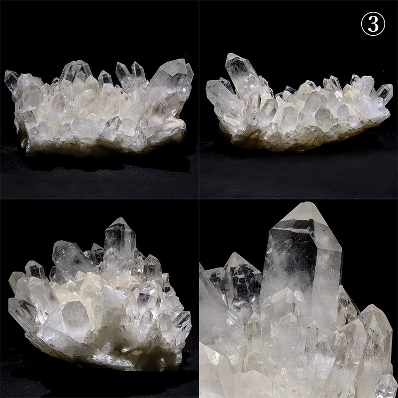 水晶＜マダガスカル産＞　クラスター　約横15～23×縦11～13×高8～11cm [co-g3362]