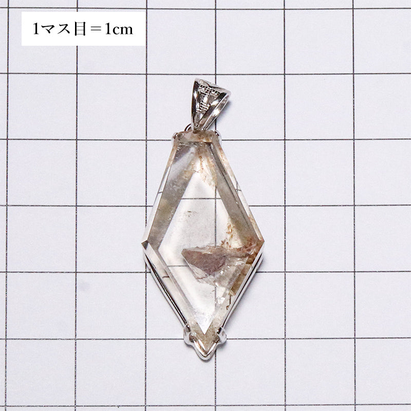 【現品限り】ヒマラヤクォーツインクォーツ＜ヒマラヤ産＞　約17.3×32mm　ペンダントトップ  [co-g2714]