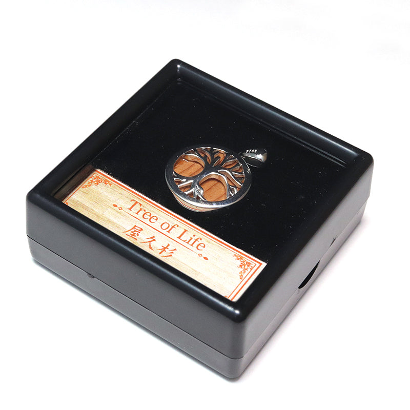 【対象商品10点以上ご購入で30％OFF/決済時に自動割引】【パワーズウッド】ペンダントトップ　屋久杉　ツリーオブライフ　丸型　約17mm　Silver925 [co-g1404]