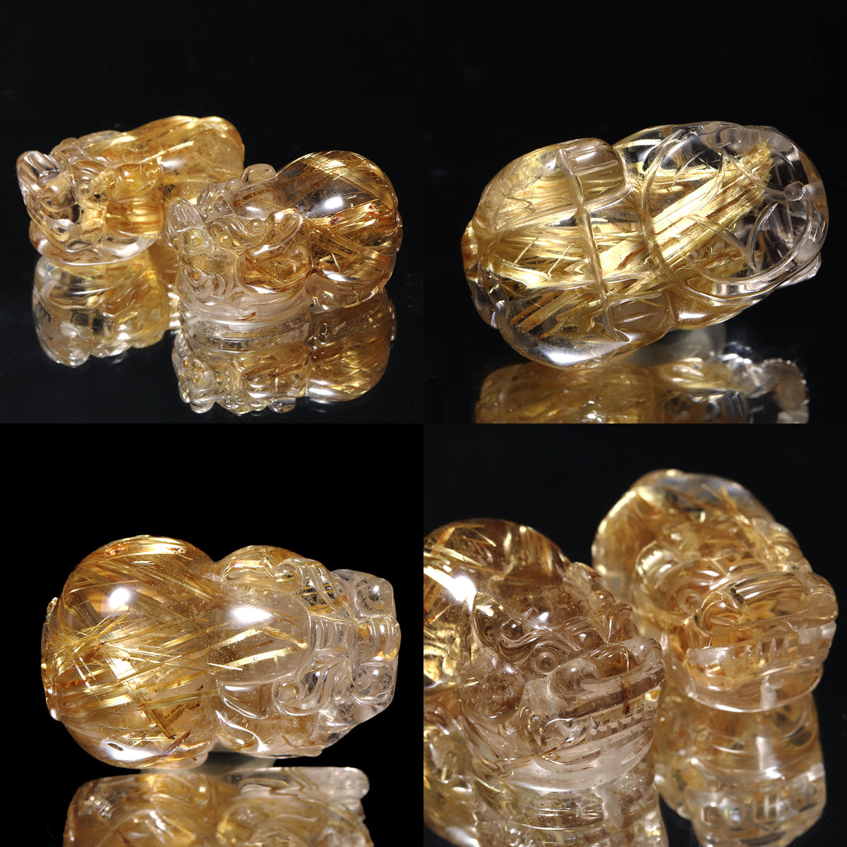 彫り物　タイチンルチル＜ブラジル産＞　ヒキュウ　約19.4～26.3×約31.3～38×約15.3～19mm [co-g3285]