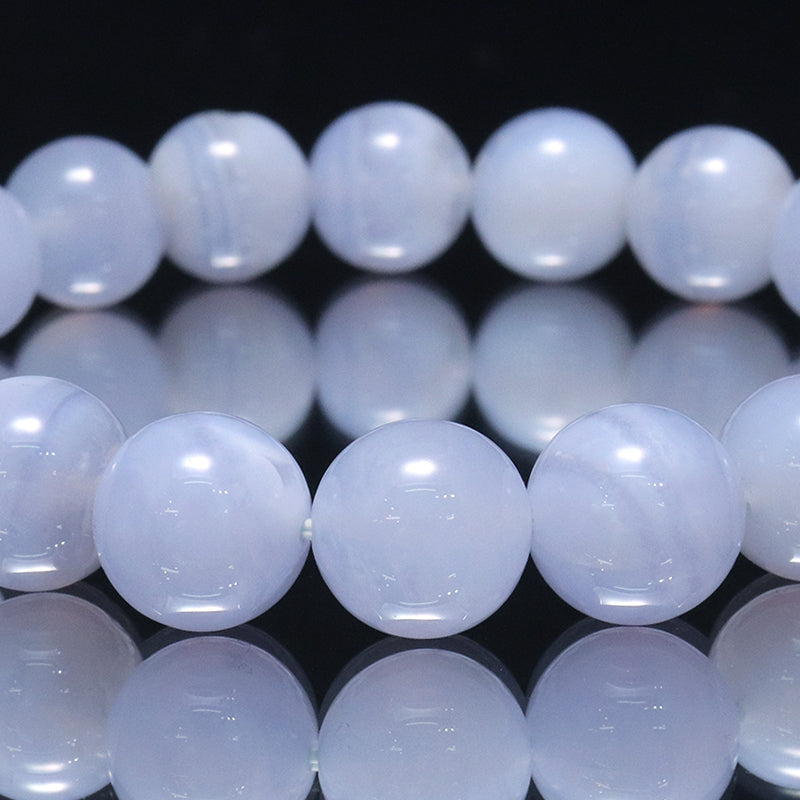 ブレス　ブルーレースアゲート＜南アフリカ産＞　丸  [co-g2259]