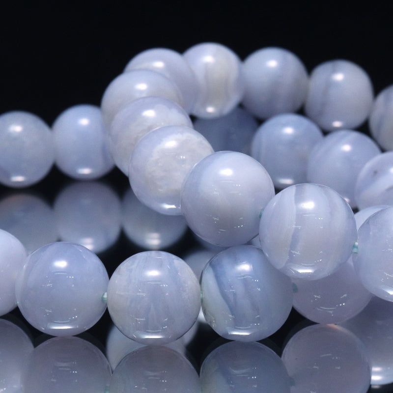 ブレス　ブルーレースアゲート＜南アフリカ産＞　丸  [co-g2259]