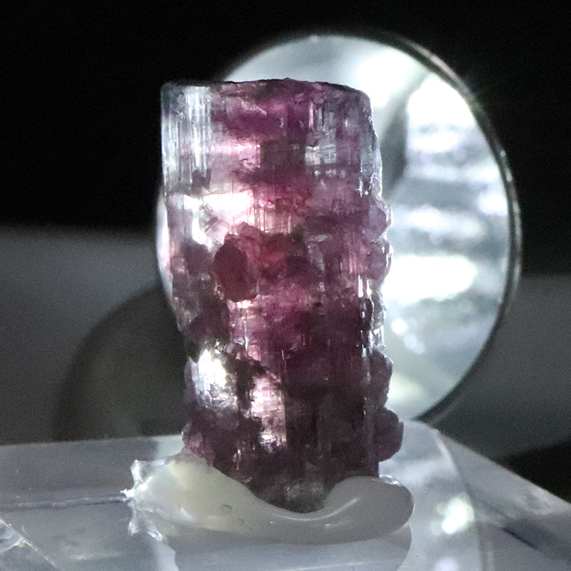 原石　ウォーターメロントルマリン＜ブラジル産＞　約1～2.5cm　台付き  [co-g1934]