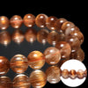 Copper Rutilated Cat's Eye Bracelet (Brazil) Round [co-g0865]