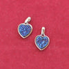 Parts Druzy Heart Charm Silver [pa-g0034]