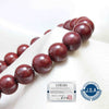 [Japanese Famous Stone] Bracelet Tsugaru Nishiki Scarlet Stone <Aomori Prefecture> Small white pattern Round [br-g8044]