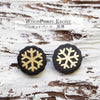 Wood Beads Snowflake Ebony [pa-g0008]