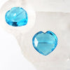 Blue Topaz Loose Stone <Brazil> Heart Shape with Hole [be-g2035]