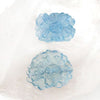 Natural stone parts Aquamarine Flower carving For bracelet Horizontal hole Through hole [pa-g0135]