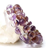 [20% off Aquarius Zodiac Stone until January 19th (automatic discount at checkout)] Limonite in Amethyst Phantom Bracelet (Brazil) Round [br-g0218]