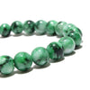 Jadeite bracelet <Made in Myanmar> Dark green Round with certificate [br-g0263]
