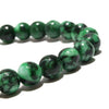 Jadeite bracelet <Made in Myanmar> Dark green Round with certificate [br-g0263]