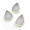 Parts Druzy Teardrop Pendant Top [pa-g0049]